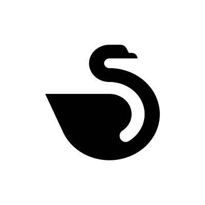 Swan #5 flat icon illustration logo mark minimal swan vector vietnam vintage