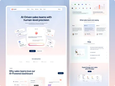 Saas Landing Page corporate dashboard design landing page management nuroai product design saas software ui web web app web design webdesign website