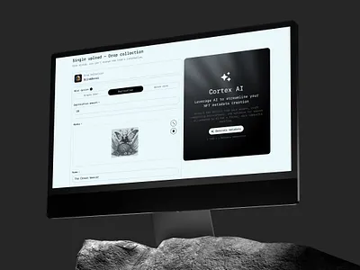 Create Drop ai blockchain clean ui create drop drop manexus product designer ui uix design web development white ui