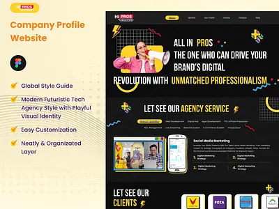 Agency Company Profile agency branding company company profile design figma ui ui design website