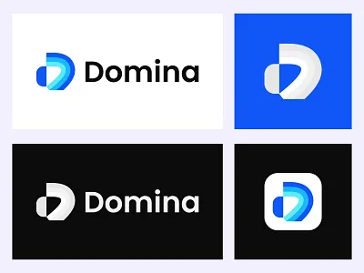 Domina - Letter D Logo for AI, artificial intelligence ai ai logo artificial intelligence brand identity brand mark branding company logo d logo domina growth logo letter d letter d logo letter mark logo logo design modern logo saas software logo technology