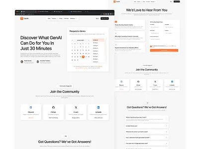 GenAI - Generative AI Website (Demo & Contact Us Page) ai agent ai copywriting ai platform ai tool ai web design ai website artificial intelligence blog generator chatbot ai generative ai image generator integration page landing page responsive design saas saas landing page text generator ui kit ui ux design website