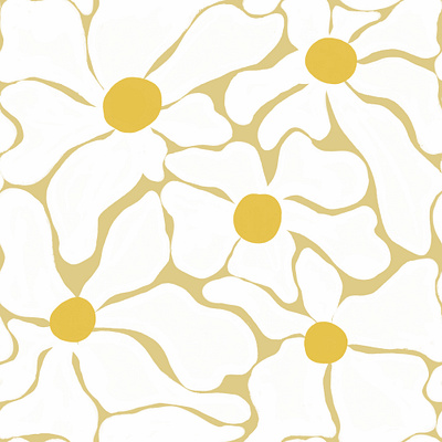 Groovy Retro Daisies. Seamless pattern daisy fabric flower graphic design groovy packaging pattern retro seamless textile