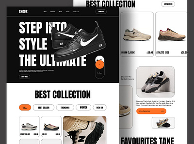 Shoes Ecommerce Website brand design branded shoes comfort creative website design delivery design dropshipping e store ecommerce merch minimal order shoes shoes store shopping sneakers website startup sustainable ui ux web design