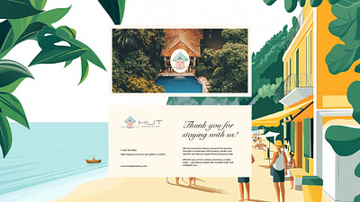 Thank you card design brand design brand elements brand identity branding business card design concept design designer freelancer guidelines hire us idea logo logotype minimal modern resort stationery design thank you card