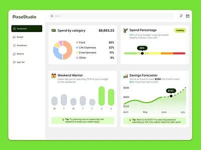 Personal Saving Dashboard Design app design dashboard dashboard design figma landing page mobile app modern ui ui ui ux user experience user interface