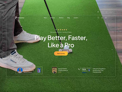 Golf Putting Matt | Website | PGA tour | Primeputt activity coaching design golf golf courses golfer landing page pga pga tour putting mat sport tournament ui