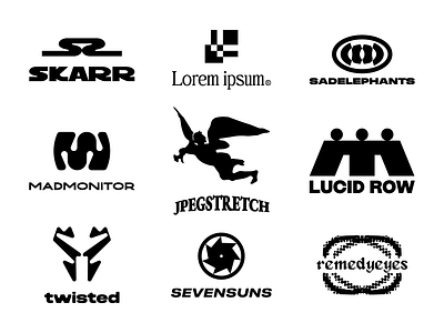 Logo Collection brand designer brand identity branding branding design design icon logo logo design logo designer logo mark logo type logomark logos logotype mark typo visual identity y2k y2k logos