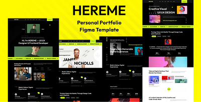 Hereme _ Personal Portfolio Template app design branding design figma illustrator photoshop re design ui