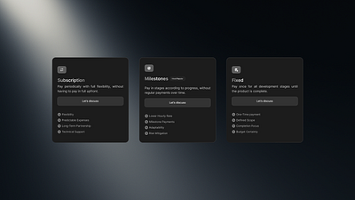 Pricing Card Design ui ux
