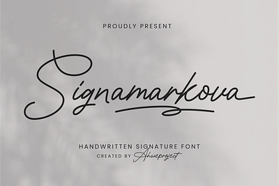 Signamarkova - Handwritten Signature Font versatile font