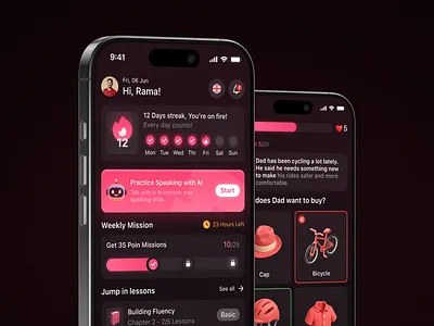 Language Learning App app design clean design duolingo education app education platform interface language learning learning app learning platform mobile mobile app modern saas ui ux
