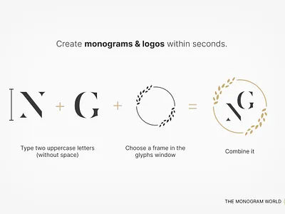 Create Monograms & Logos within Seconds – with "Zerifa" font brandingmadeeasy bride groom design toolkit elegantframes eleganttype initials logodesign luxurydesign monogrammagic quicklogo stencil serif typographyart weddinglogo weddingmonogram zerifafont