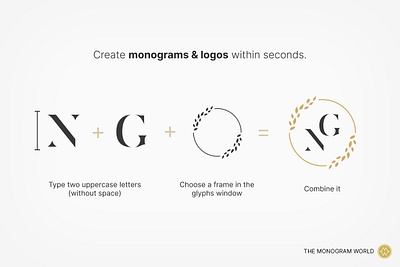 Create Monograms & Logos within Seconds – with "Zerifa" font brandingmadeeasy bride groom design toolkit elegantframes eleganttype initials logodesign luxurydesign monogrammagic quicklogo stencil serif typographyart weddinglogo weddingmonogram zerifafont