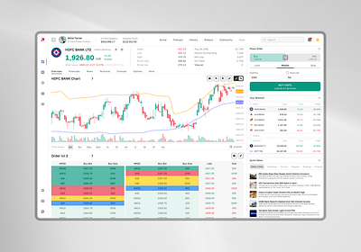 Desktop Trading Dashboard app design big data database finance investment modern trading app trade terminal trader trading app trading dashboard trading platform ux design webapps