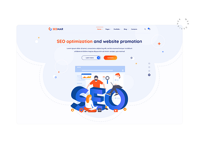 SEO optimization website | SeeMar creative design flat graphic design illustration interface logo optimization promotion ui web web design website