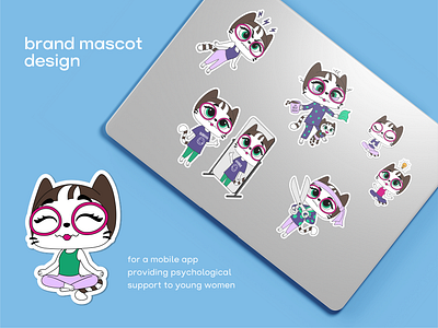 Brand Mascot Design - LadyCat brand character brand mascot branding character design character illustration illustration mascot stickers vector vector graphic vector illustration