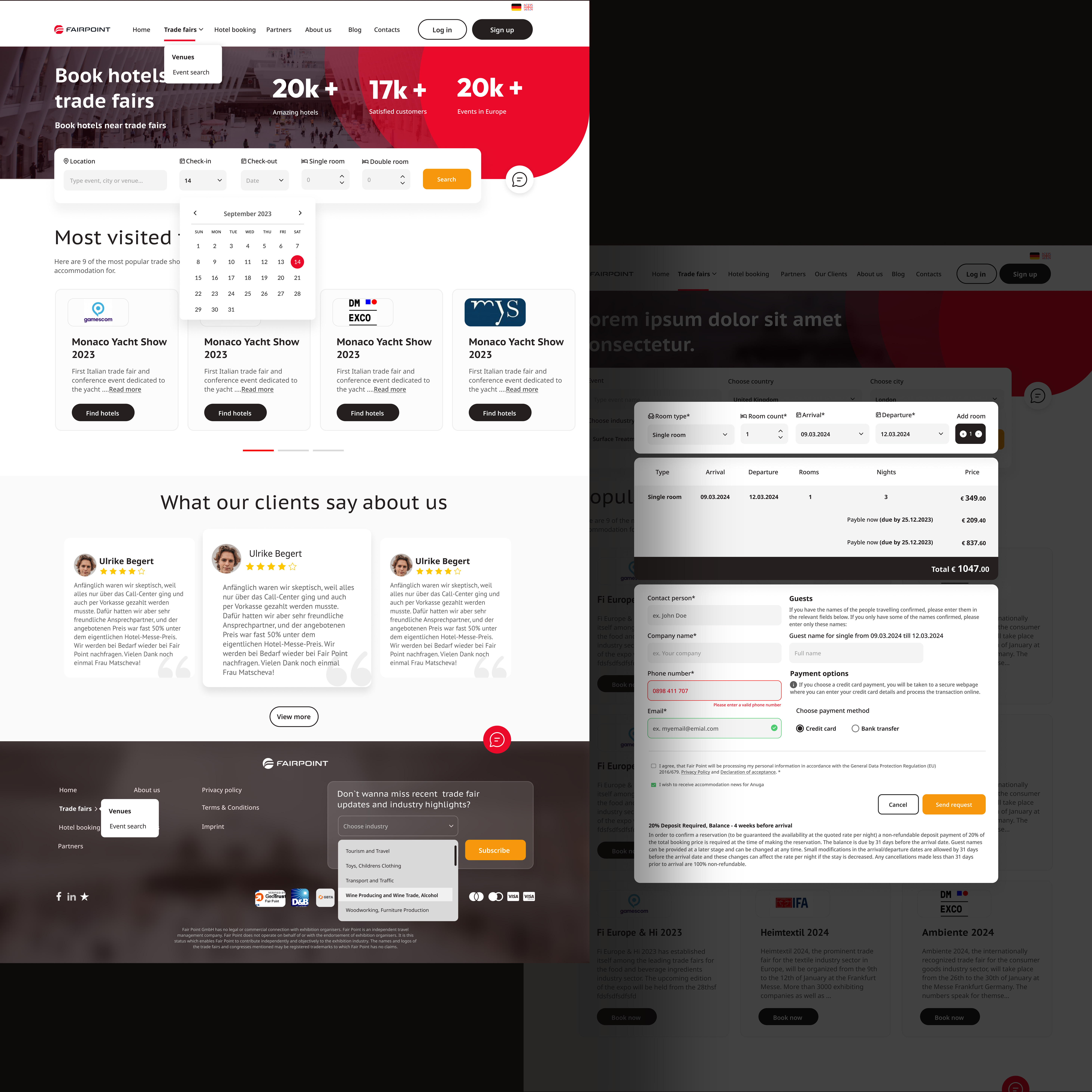 Fair Point GmbH branding design graphic design landing page trade fairs ux ui design web design