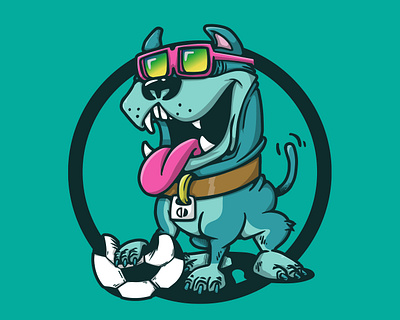 Park Dog Tee animal cartoon character colors design dog goalkeeper illustration soccer