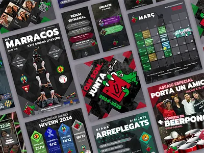 Los Marracos Instagram Feed Designs branding design digital graphic design instagram logo posts social media ui vector