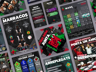 Los Marracos Instagram Feed Designs branding design digital graphic design instagram logo posts social media ui vector