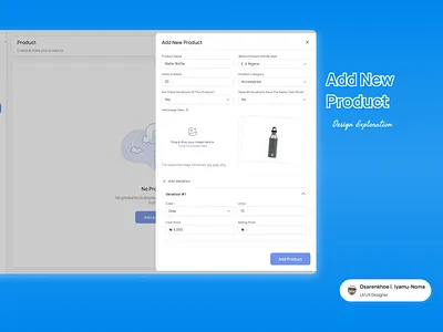 Add New Product app figma saas ui ux