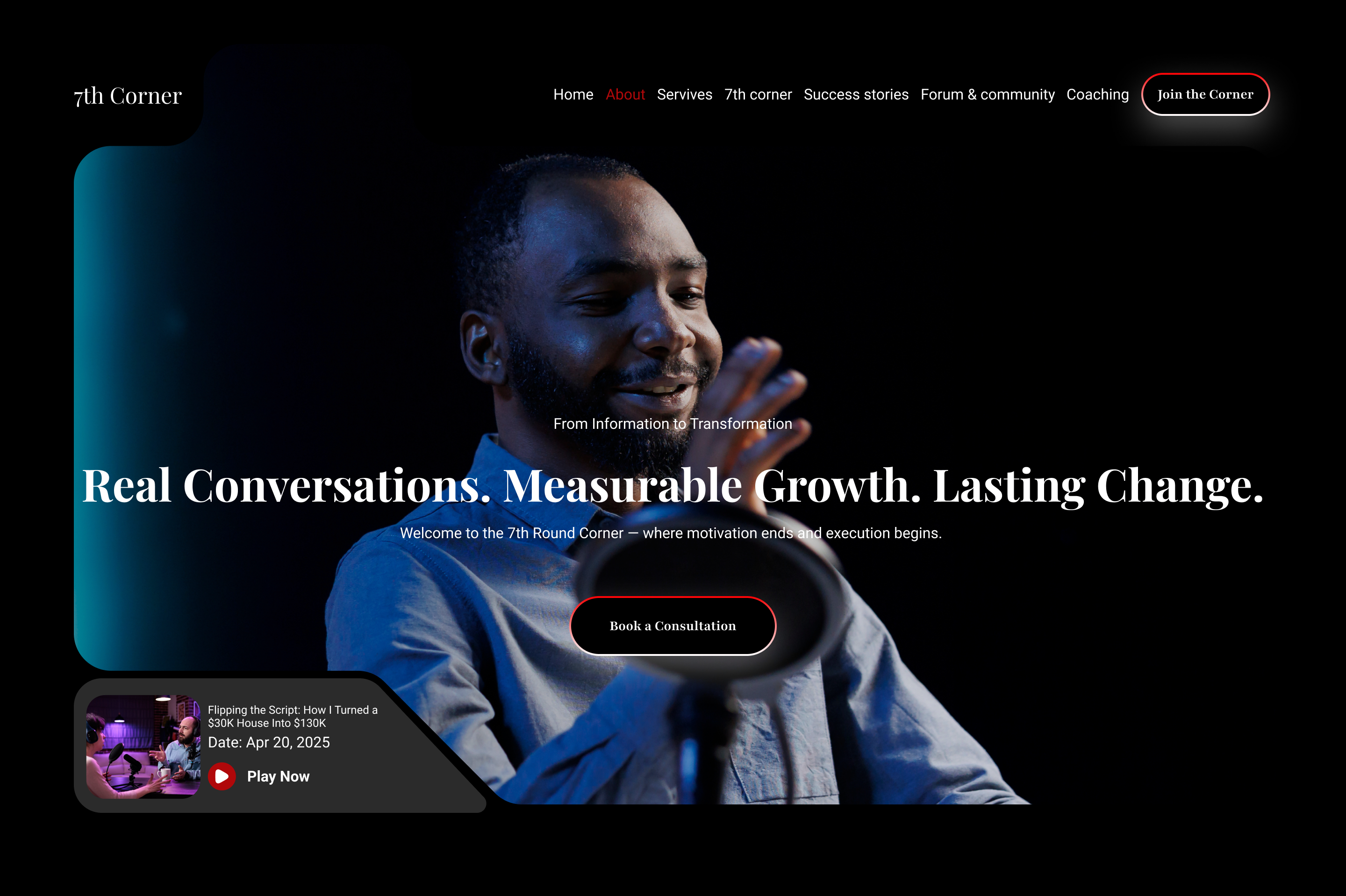 7th Round Corner branding design figma graphic design illustration ui ui design ui ux ux design