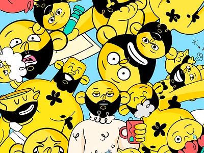 50 shades of me characterdesign color cute design icon illustration vector