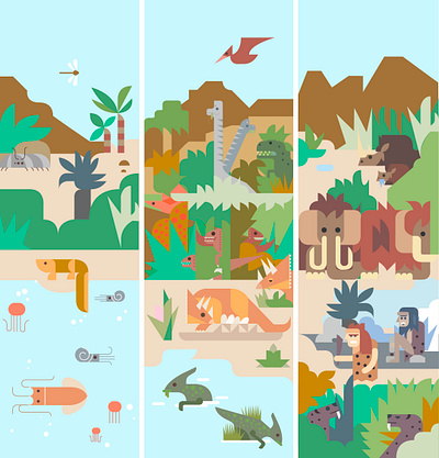 from 2015 with love color cute design dinos flat design icon illustration minimal vector