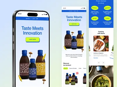 Noma - Mashroom Custom Flavor agency application branding company ecommerce flavor food framer healthy landing mobile online page platform responsive shop store ui view website