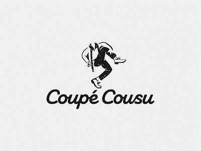 Dancing Tailor Logo branding classic dance design graphic design handdrawn human illustration logo logotype man mascot modern person playful stylish tailor typography vector vintage