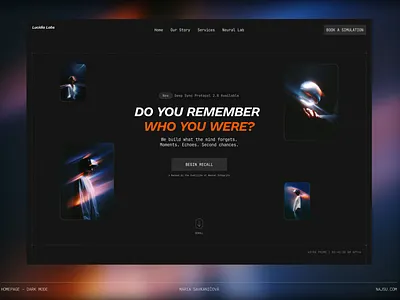 Hero design in retro-futurist aesthetics (dark mode) branding dark mode hero design hero section homepage homepage design landing page design ui design web design website design