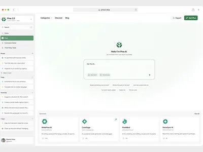 Pine AI Dashboard ai dashboard design graphic design product design ui website