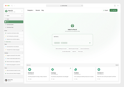 Pine AI Dashboard ai dashboard design graphic design product design ui website