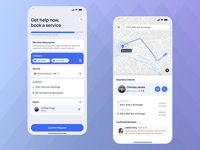 On-Demand Mechanic Booking UI for Stress-Free Repairs account management dashboard admin dashboard app design appdesign auto repair app auto repair app ux auto shop repair app autorepairapp car app car app design car application car applications car repair app carfixer graphic design mechanicappui ui ux design uiuxdesign user management ui vehicle repair app