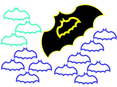 Bat, simple graphic design