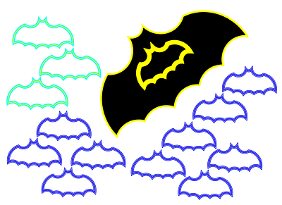 Bat, simple graphic design