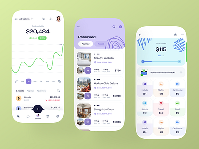 Crypto Travel Wallet UI android android app app app design application crypto crypto app ios ios app ios design mobile mobile app travel ui ux wallet
