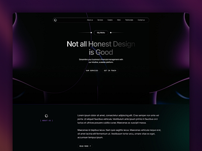 Planet - Creative Agency Website Template UI Design agency dark theme dark ui dribbble gradient it company landing page marketing agency studio template ui design ui ux web design web ui website