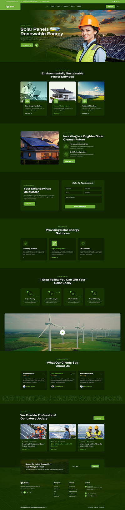 Solio – Solar Energy & Ecology WordPress Theme