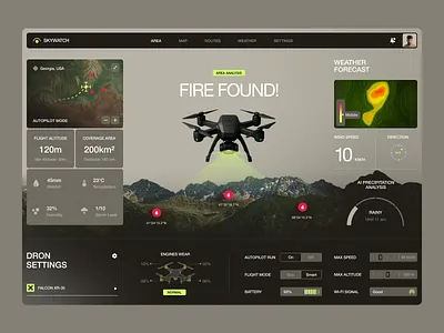 Dashboard for an AI Product ✦ SkyWatch design interface product service startup ui ux web website