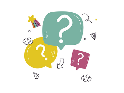 Questions Stickers adobe after effect animation animation after effects design gif animation illustration illustration animation lottie lottiefiles stickers ui