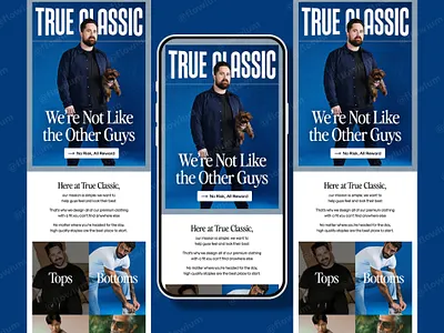 High-Converting Email Design for True Classic | Modern Menswear design email email design email marketing email template graphic design newsletter newsletter design