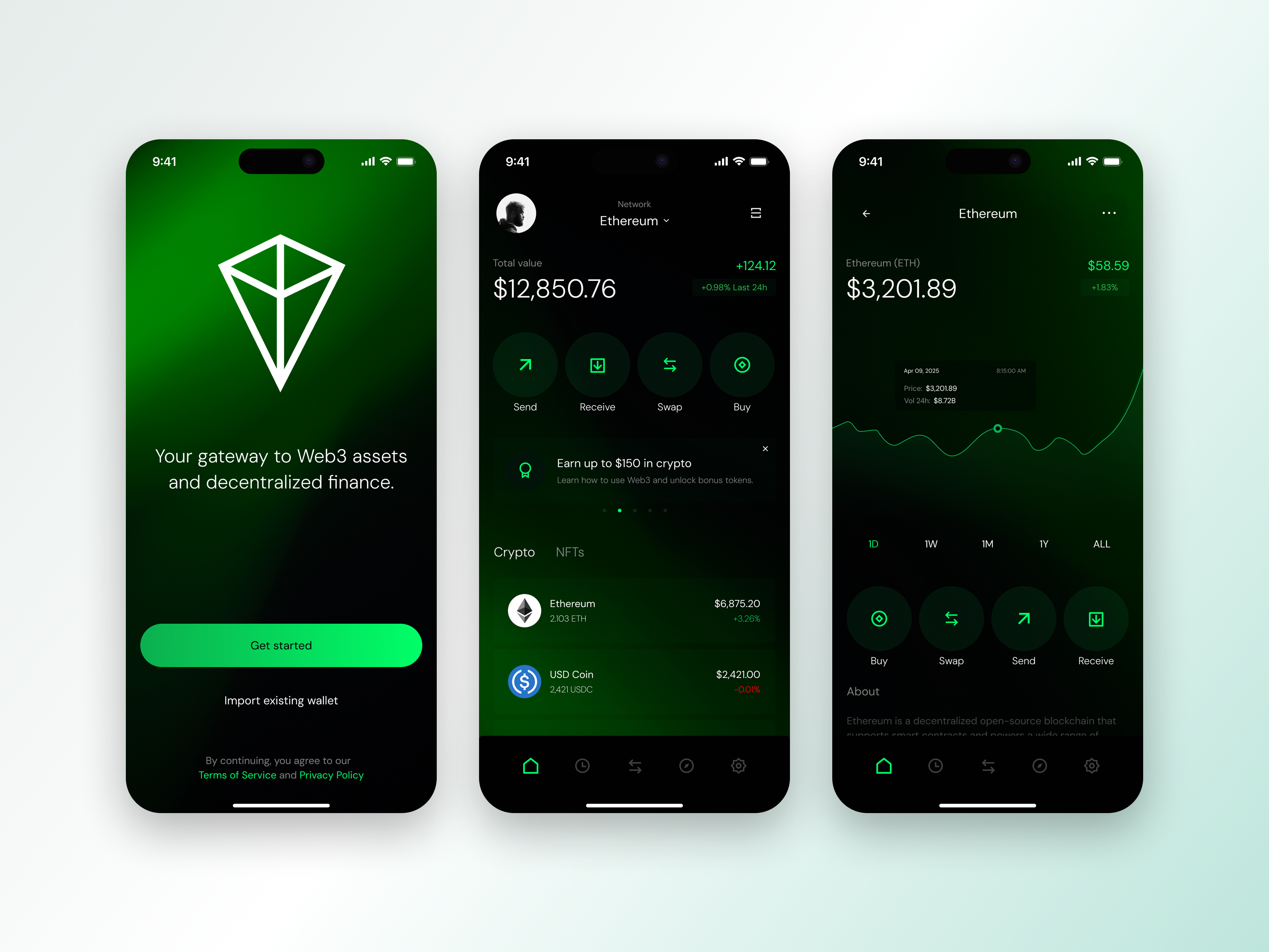 Lyra — Modern Web3 Wallet for Effortless Crypto Management by Oleg Kasatkin  💙 on Dribbble