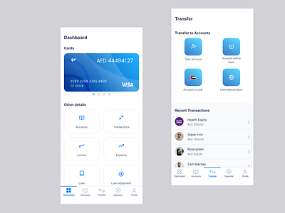 Bank Mobile UI ui ux visualdesign