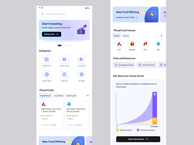 Investment App UI ui ux visualdesign