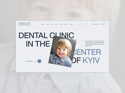 Smiles Dental – Hero Section for a Modern Clinic Website beautiful smile braces creativewebdesign dental branding dental health dental implants dental prosthetics dental website design dentist hero section design landing page main screen minimaldesign modern medical website orthodontics pediatric dentistry responsive dental design teeth whitening tooth extraction veneers