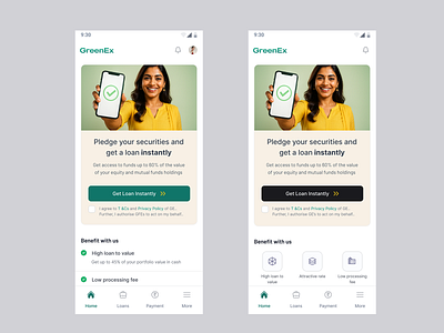 Investment app UI screen ui ux visualdesign