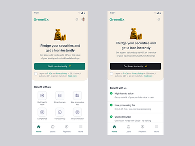 Investment app UI screen ui ux visualdesign