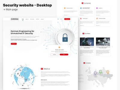 Security website adaptive design design security site ui website